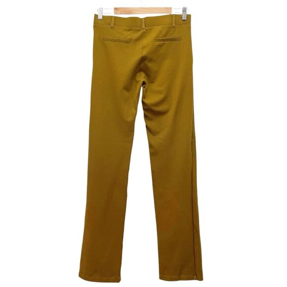 Betabrand Straight-Leg Classic Dress Pant Yoga Pant Toffee Polka Dot Size Medium - Picture 3 of 10